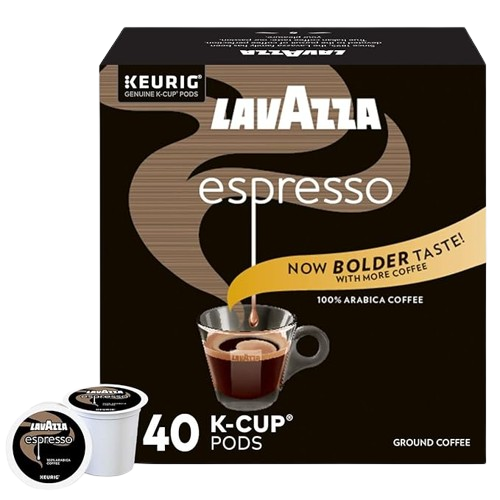 1. Lavazza Espresso Single Serve Coffee K-Cup® Pods for Keurig® Brewer